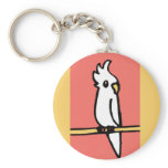 Cockatiel Illustration Keychain