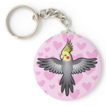 Cockatiel Love Keychain
