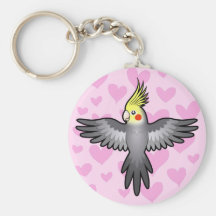 Cockatiel Love Keychain