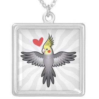 Cartoon Cockatiel Necklace Cute Cartoon Cockatiel Necklace / Jewelry