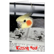 Cockatiel-Missing You Greeting Card