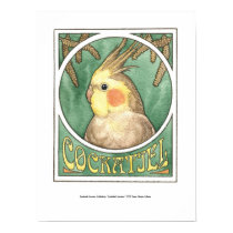 Cockatiel Nouveau posters