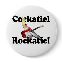 Cockatiel Rockatiel Huge Button
