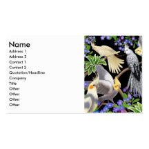 Cockatiels Profile Card Business Card Templates