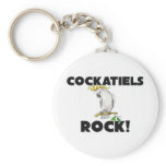 Cockatiels Rock Keychain