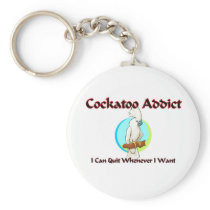 Cockatoo Addict Keychain