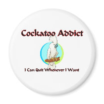 Cockatoo Addict magnets by AnimalShirts Cockatoo Addict magnets