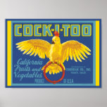 Cockatoo California Fruit and Vegetable Print