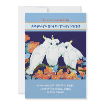 Cockatoos: Kids Birthday Party Invitation
