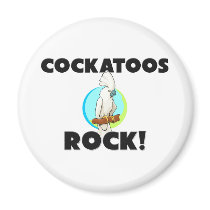 Cockatoos Rock magnets by AnimalShirts Cockatoos Rock magnets
