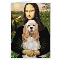 Cocker (Buff) - Mona LIsa Greeting Card