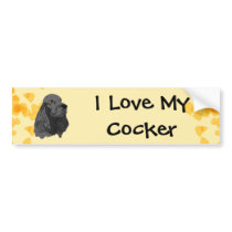Cocker ~ I Love My Black Cocker Bumper Stickers