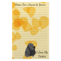 Cocker ~ I Love My Black Cocker Personalized Stationery