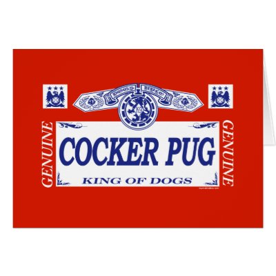 Cocker Pug Card by dogbreedz