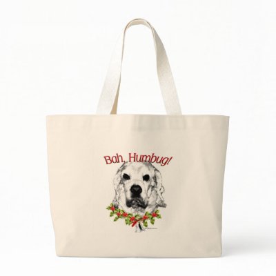 Cocker Spaniel Bah Humbug Bag by GreyWolfCreation