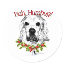 Cocker Spaniel Bah Humbug - Sticker by GreyWolfCreation Cocker Spaniel Bah Humbug - Sticker