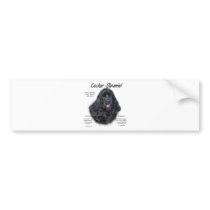 Cocker Spaniel (black) History Design Bumper Sticker