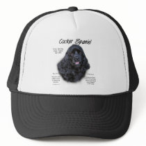 Cocker Spaniel (black) History Design Trucker Hats