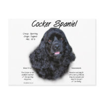 Cocker Spaniel (black) History Design Post Cards