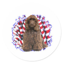 Cocker Spaniel (brown) Patriot Stickers