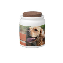 Cocker spaniel candy jars