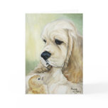 "Cocker Spaniel & Chick" Dog Art Greeting Card