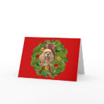 Cocker Spaniel Christmas Card Wreath