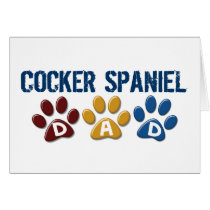 COCKER SPANIEL Dad Paw Print 1 Cards