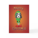 cocker spaniel - elf costume - merry christmas cards