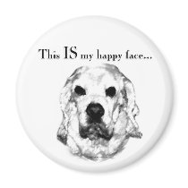 Cocker Spaniel Happy Face magnets