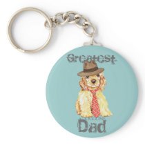 Cocker Spaniel Heart Dad Key Chains