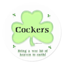 Cocker Spaniel Heaven on Earth - Sticker by GreyWolfCreation Cocker Spaniel Heaven on Earth - Sticker