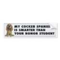 Cocker Spaniel Honor bumpersticker