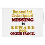 Cocker Spaniel & Husband Missing Reward For Cocker cards