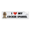 Cocker Spaniel Love Sticker bumpersticker