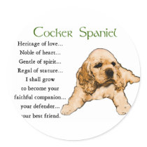 Cocker Spaniel Lovers Gifts stickers by DogsByDezign Cocker Spaniel Lovers Gifts stickers