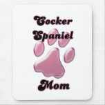 Cocker Spaniel Mom Pink Pawprint  Mouse Mat