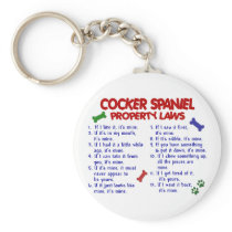 COCKER SPANIEL Property Laws 2 Key Chain