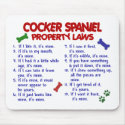 COCKER SPANIEL Property Laws 2 mousepads by poochloverstuff COCKER SPANIEL Property Laws 2 mousepads