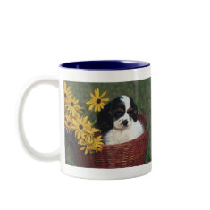 Cocker Spaniel Puppy Flower Basket mug