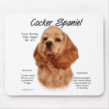 Cocker Spaniel (red) History Design Mouse Pad