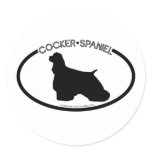 Cocker Spaniel Silhouette Black Sticker