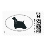 Cocker Spaniel Silhouette postage