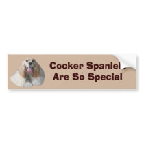 Cocker Spaniel Smiling Bumper Sticker bumper stickers by normagolden Cocker Spaniel Smiling Bumper Sticker bumper stickers