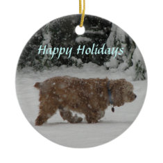 Cocker Spaniel Snow ornament