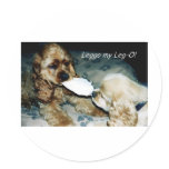 Cocker Spaniel Tug-of-War Stickers
