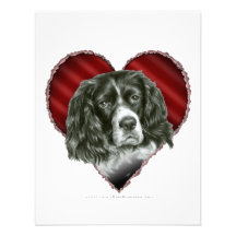 Cocker Spaniel with Heart Custom Invites