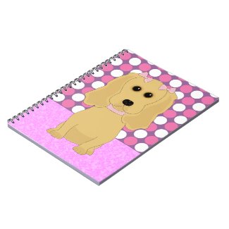 Cocker Spaniel with Pink Bows Notebook notebook