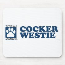 Cocker Westie Blue mousepads