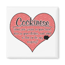 Cockinese Paw Prints Dog Humor magnets